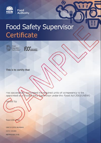 Food Safety Supervisor Certificate